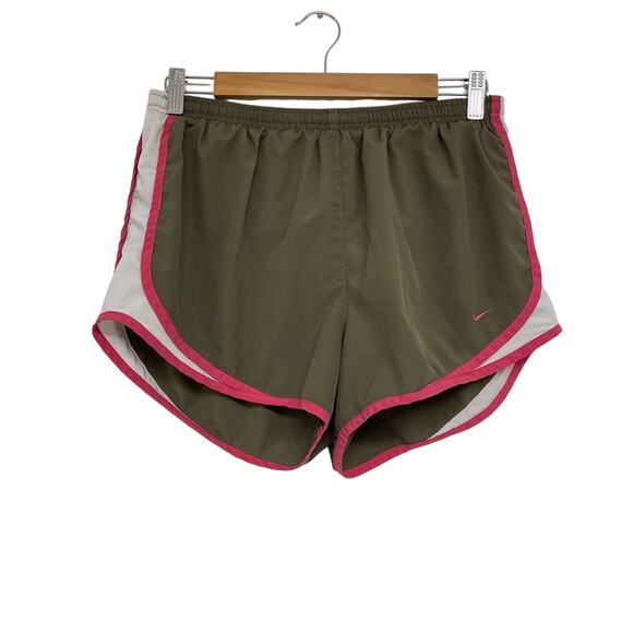 Nike Green & Pink Womens Running Athletic Shorts Womens M - Picture 1 of 9